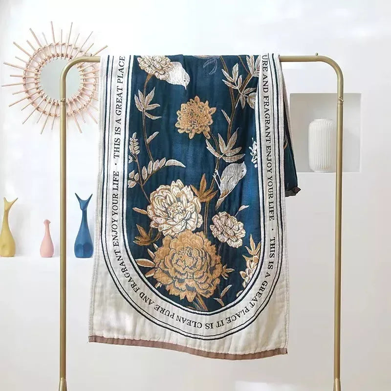 Bohemian Floral Cotton Beach Bath Towel - DSARD