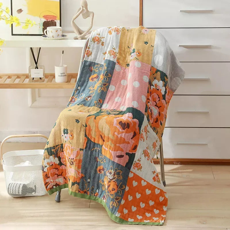 Bohemian Floral Cotton Beach Bath Towel - DSARD