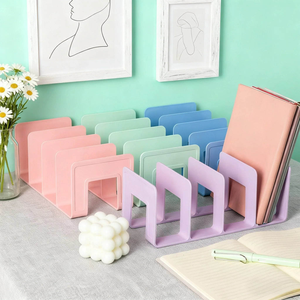 Adjustable Metal Bookend Desktop Organizer and Book Stand - DSARD