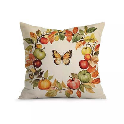 Retro Autumn Harvest Cushion Cover – Cozy Fall-Inspired Home Décor Pillowcase
