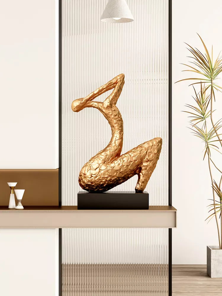 Elegant Abstract Resin Floor Sculpture