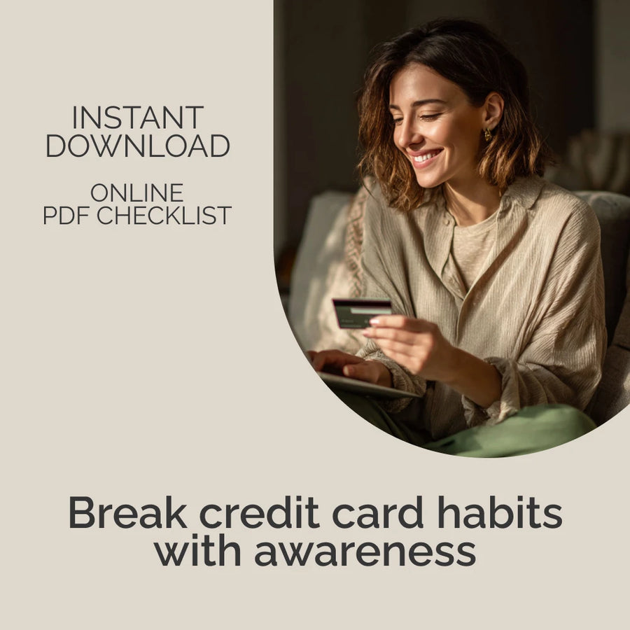 Credit Spending Habit-Breaker Checklist | Digital Download for Smarter Money Habits | Break Habit Loops and Credit Spending Patterns