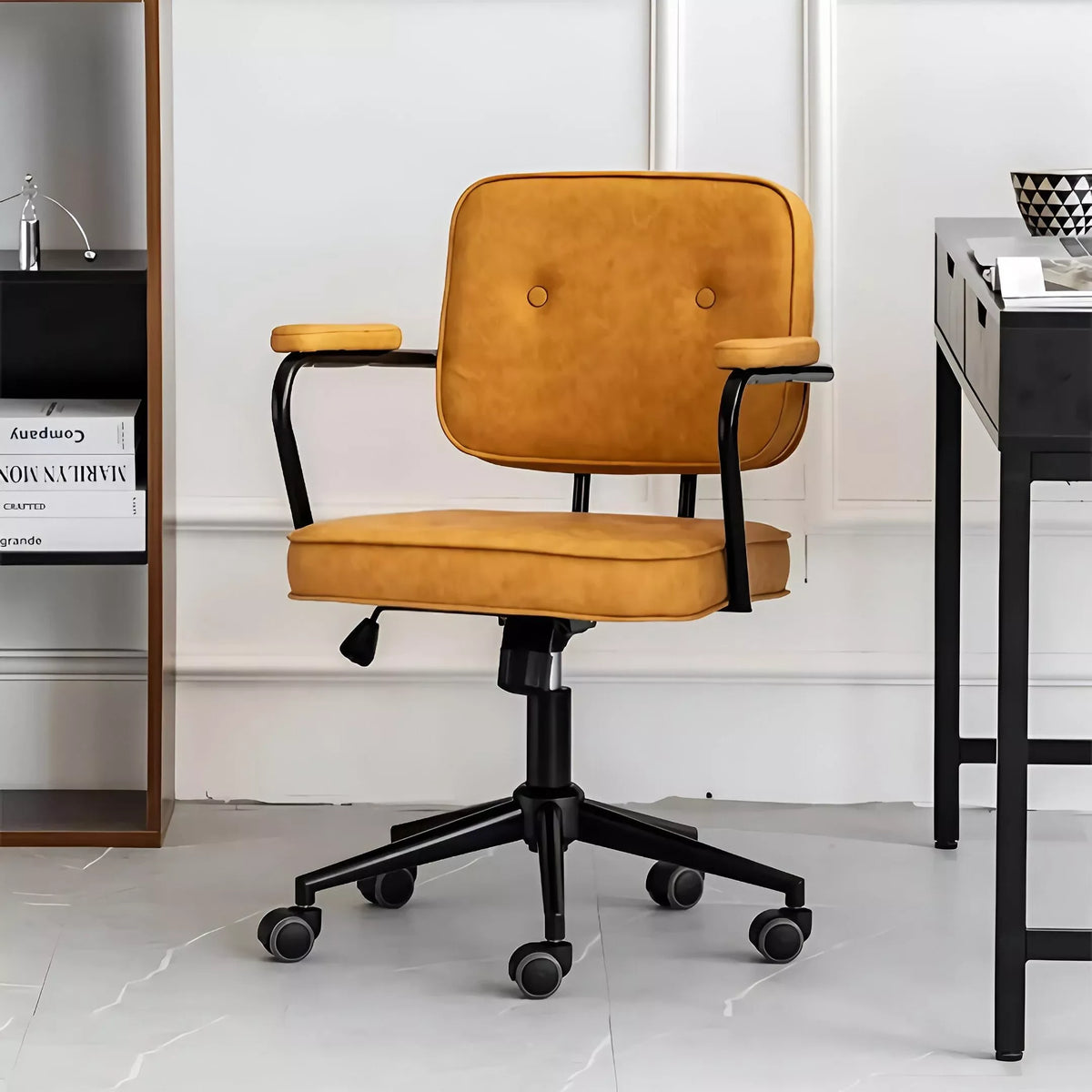 Compact Swivel Office Chair with Armrests - DSARD - DSARD