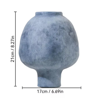 Handcrafted Ceramic Vase – Rustic Crude Pottery for Elegant Floral Decor