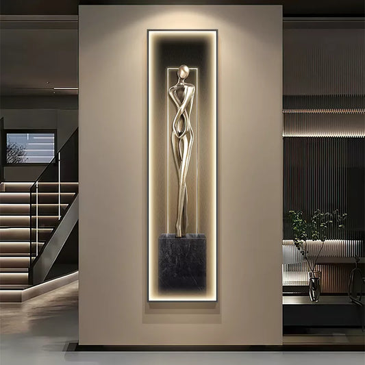 Modern LED Wall Light with Abstract Art for Living Room & Kitchen Décor