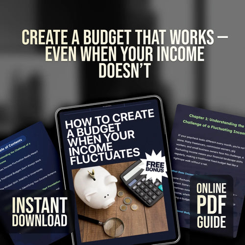 How to Create a Budget When Your Income Fluctuates | Digital Guide for Managing Variable Income Budgeting | Instant Download