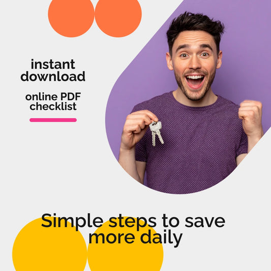 Smart Savings at Home Checklist | Printable Budget Planner | Learn How to Save Money at Home with Easy Daily Habits and Simple Strategies