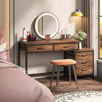 59-Inch Reversible Computer Desk with 3 Drawers - DSARD - DSARD