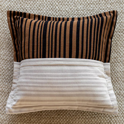 Luxury Brown 18″x18″ Jacquard Leather Throw Pillow Cover