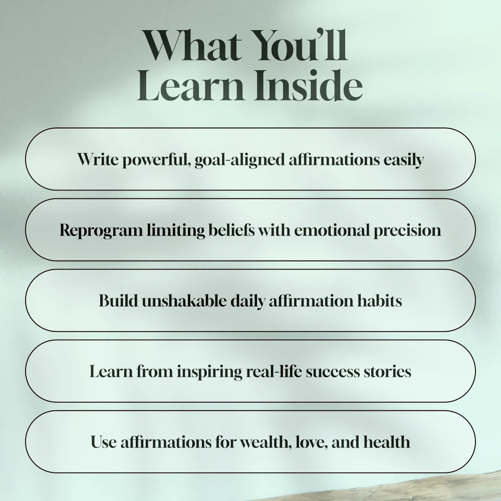 Speak It. Believe It. Receive It: The Think and Grow Rich Affirmation Blueprint | Wealth Mindset eBook | Digital Download Guide