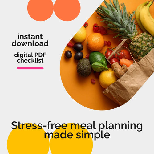 Simplify Meal Prep & Grocery Shopping Checklist – Printable Guide on how to simplify meal prep and grocery shopping | Weekly Planning & Smart Shopping Digital Download