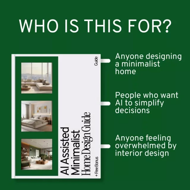 AI Assisted Minimalist Home Design Guide – Digital Download, Minimalist Home Design eBook, AI Interior Design Guide, Modern Minimalist Living, Home Styling Checklist - DSARD