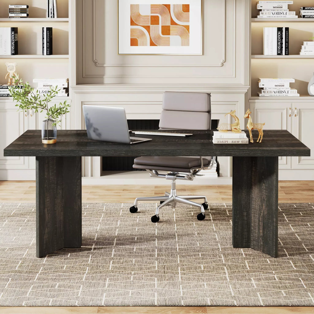 63-inch Executive Desk – Vintage Office Computer Desk with Large Tabletop - DSARD - DSARD