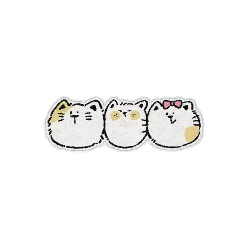 Cartoon Cat Plush Bedside Rug - DSARD