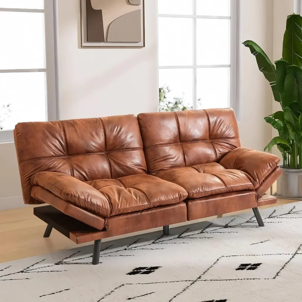 Luxury Memory Foam Loveseat Sofa Bed – Convertible Euro Lounger for Compact Spaces - DSARD