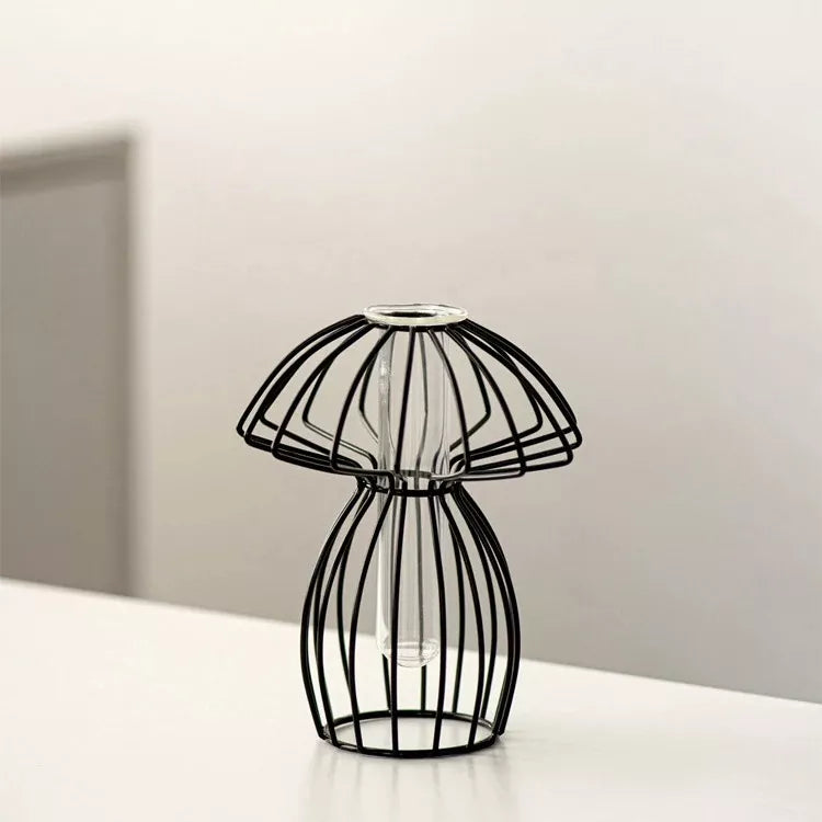 Elegant Gold Glass Flower Vase