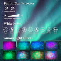 Queen LED Bed Frame with Galaxy Projector, Storage Drawers & Tall Headboard - DSARD