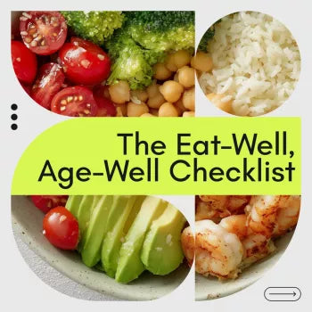 The Eat-Well, Age-Well Checklist | Healthy Aging Nutrition Guide, Longevity Food Checklist, Plant-Based Eating Planner, Mindful Eating & Wellness Digital Download