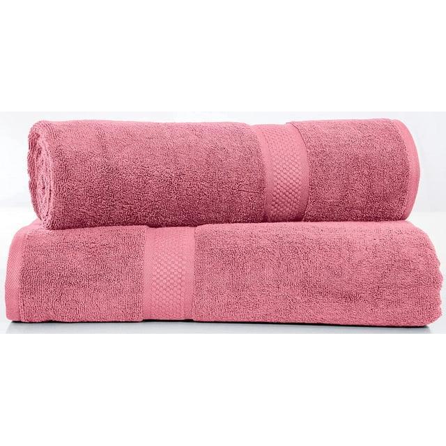 Bath Sheet Towels 100% cotton, 600 GSM Bathroom Towels, Soft and Absorbent Bath Sheets - Set of 2 (35 x 70 Navy, Rose Pink, Teel) by DSARD - DSARD