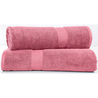 Bath Sheet Towels 100% cotton, 600 GSM Bathroom Towels, Soft and Absorbent Bath Sheets - Set of 2 (35 x 70 Navy, Rose Pink, Teel) by DSARD