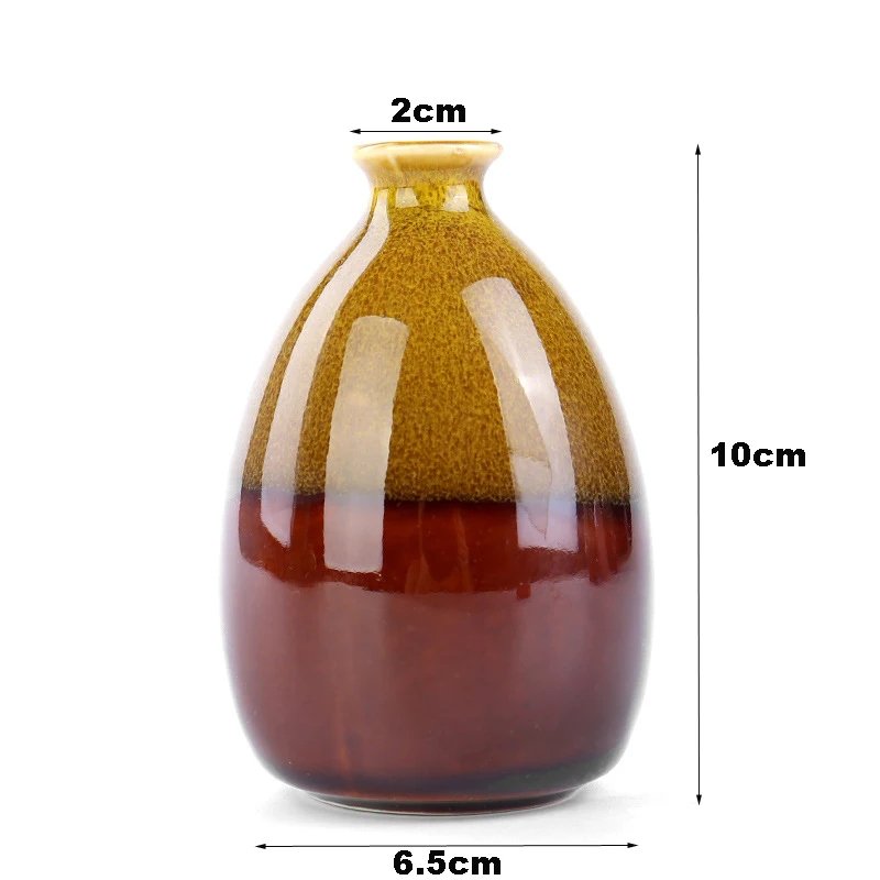 Nordic Handmade Ceramic Desktop Vase for Hydroponics & Dried Flowers
