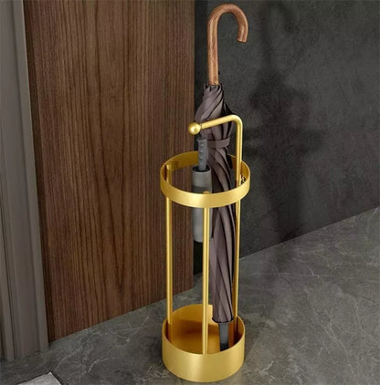 Modern Gold Iron Umbrella Stand – Stylish & Practical Home Entry Organizer