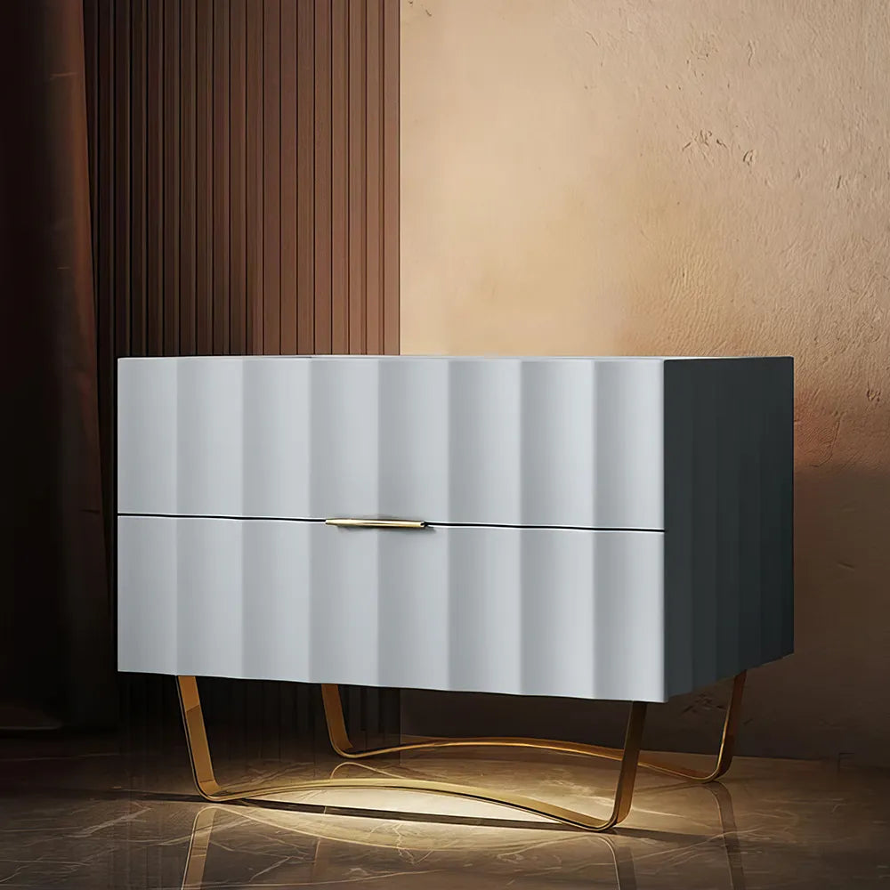 Wooden Bedside Nightstands Storage Luxury Drawers Bedroom Nightstand