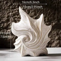 Ceramic Conch Vase – Modern Minimalist Tabletop Home Décor Accent - DSARD