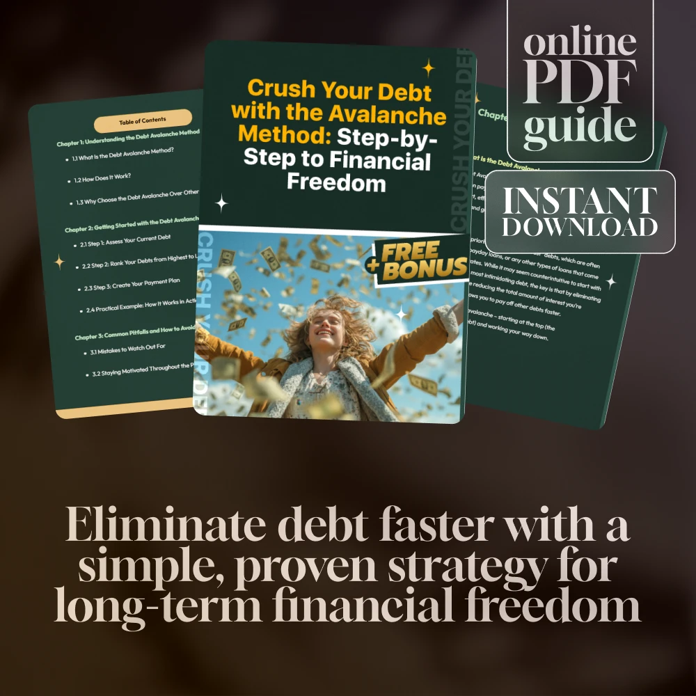 Crush Your Debt with the Avalanche Method: Step-by-Step to Financial Freedom | Debt Avalanche Method Guide | Budgeting eBook | Pay Off Debt Fast