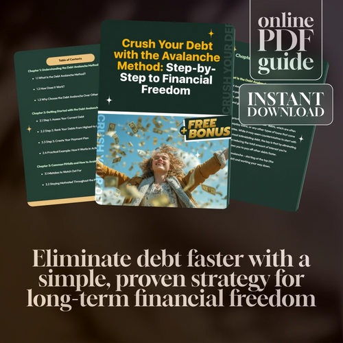 Crush Your Debt with the Avalanche Method: Step-by-Step to Financial Freedom | Debt Avalanche Method Guide | Budgeting eBook | Pay Off Debt Fast