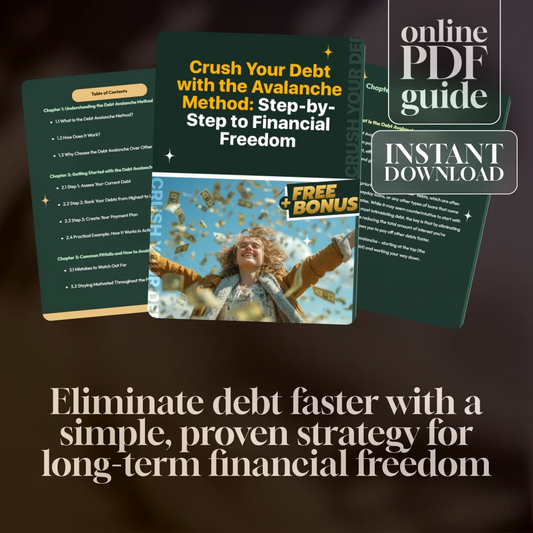 Crush Your Debt with the Avalanche Method: Step-by-Step to Financial Freedom | Debt Avalanche Method Guide | Budgeting eBook | Pay Off Debt Fast