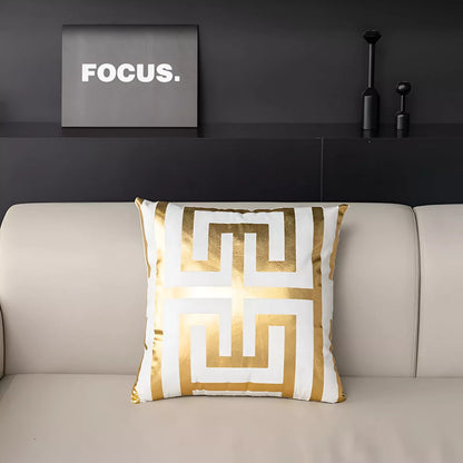 Nordic Luxury Bronzing Plush Decorative Cushion Cover 18×18 Inch