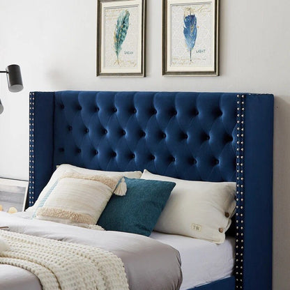 Luxury King-Sized Bed Set with Upholstered Headboard and Matching Nightstands