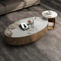 Marble Oval Coffee Table – Nordic Minimalist Living Room