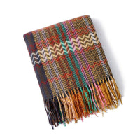 Ethnic Woven Sofa Throw Blanket with Tassel Design - DSARD
