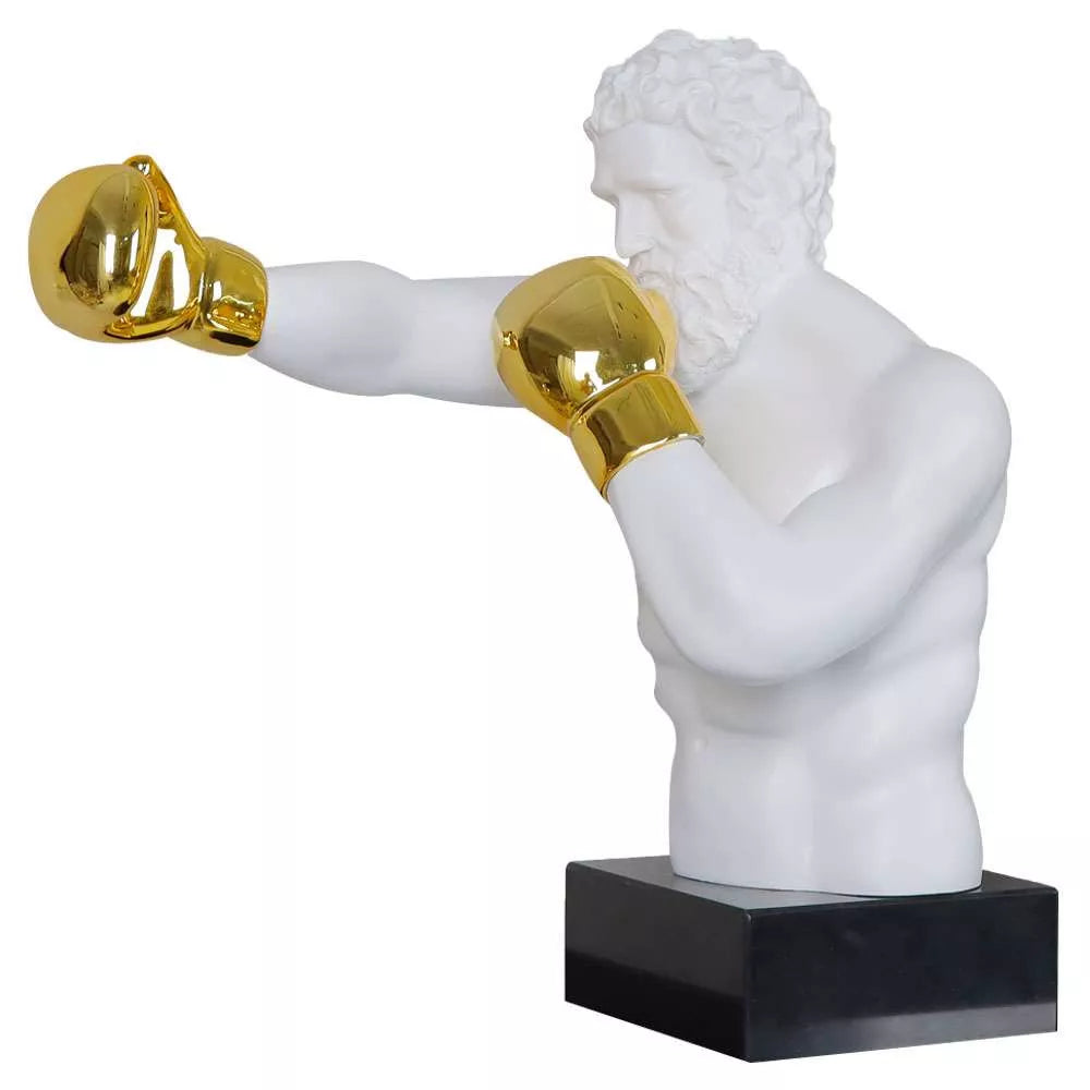 Abstract Boxer Figurine Sculpture
