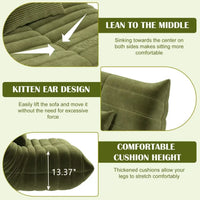 Comfy Corduroy Bean Bag Chair with Pillow – Memory Foam Seating for Adults - DSARD - DSARD