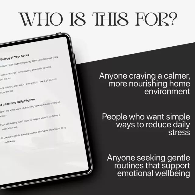 Peaceful Home, Peaceful You – Printable Home Sanctuary Guide, Calming Lifestyle eBook, Minimalist Decluttering Checklist, Self-Care & Stress Relief Digital Download