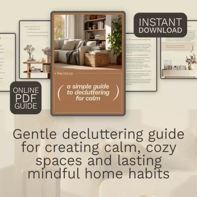 A Simple Guide to Decluttering for Calm – Minimalist Home Organization Guide, Digital Declutter Checklist, Cozy Living eBook for Stress-Free Tidying - DSARD