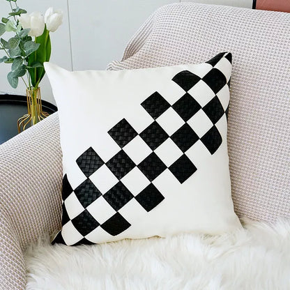 Nordic Luxury Horse Head PU Leather Cushion Cover for Sofa & Car