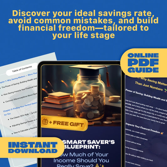 The Smart Saver’s Blueprint: How Much of Your Income Should You Really Save | Personal Finance Guide | Savings Rate Calculator | Budgeting eBook