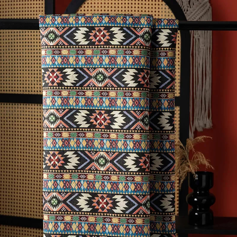148x100cm Geometric Jacquard Fabric – Stylish DIY Home Decor - DSARD