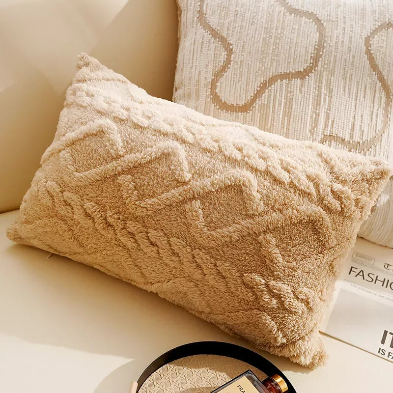 Cream Tassel Throw Pillow Cover 12×20/18×18 Inch – Boho Decorative Cushion - DSARD