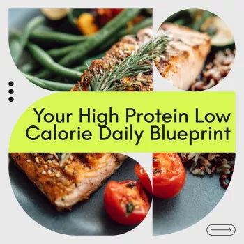 Your High Protein Low Calorie Daily Blueprint – High Protein Low Calorie Meal Planning Guide, Digital Download eBook & Checklist for Fat Loss, Simple Nutrition Blueprint