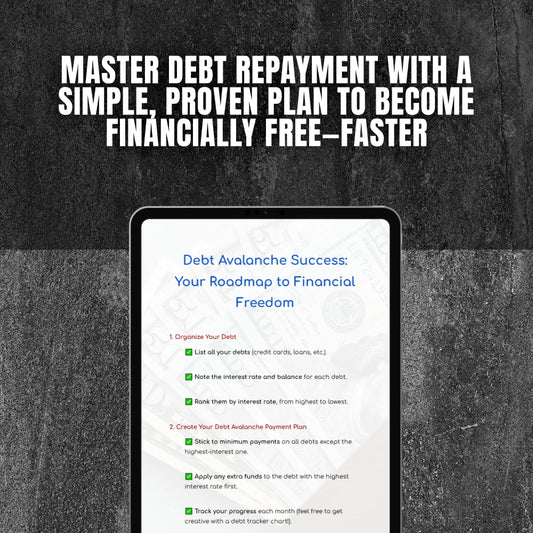 Debt Avalanche Success: Your Roadmap to Financial Freedom | Printable Debt Avalanche Method Checklist | Pay Off Debt Faster | Digital Download