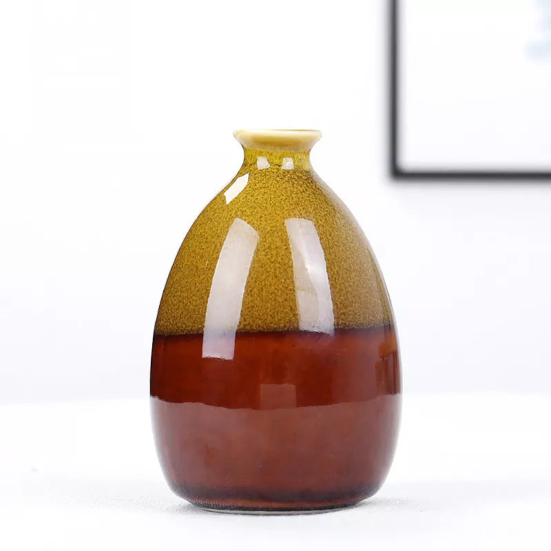 Nordic Handmade Ceramic Desktop Vase for Hydroponics & Dried Flowers