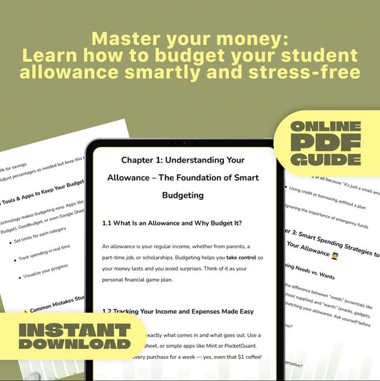 Smart Spending: The Student’s Guide to Budgeting Your Allowance Like a Pro | How to Budget Allowance for Students | Printable Money Guide for Teens & College Life