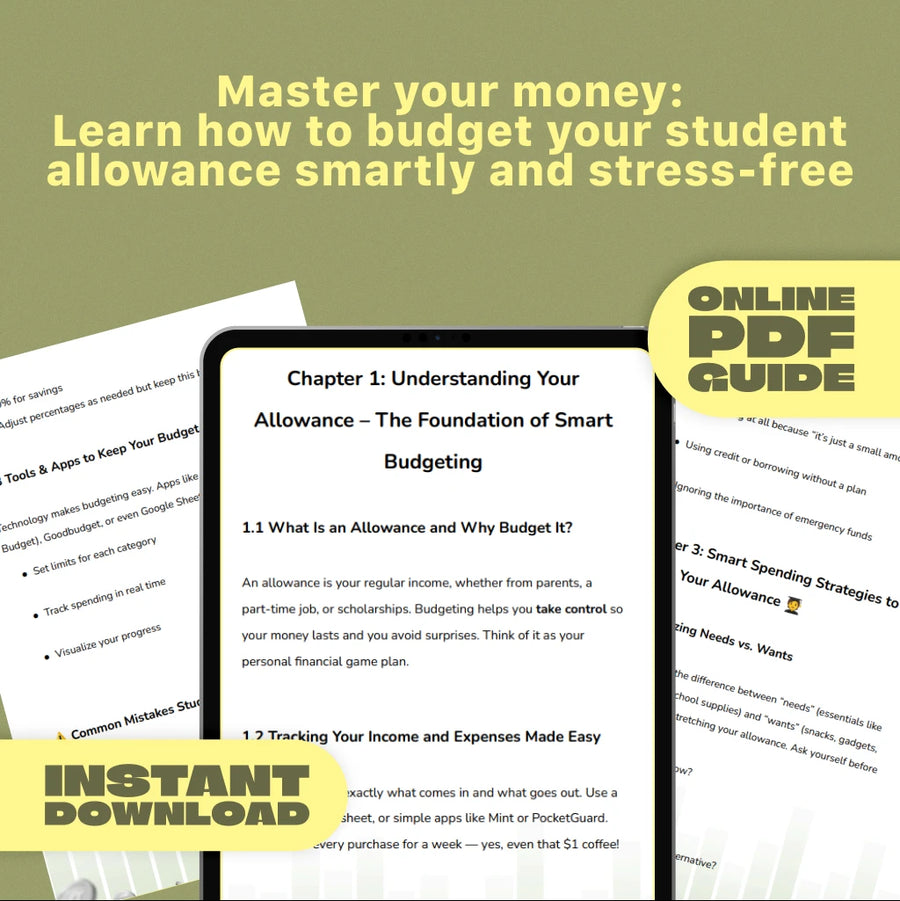 Smart Spending: The Student’s Guide to Budgeting Your Allowance Like a Pro | How to Budget Allowance for Students | Printable Money Guide for Teens & College Life