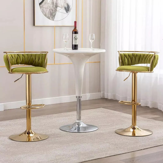 Modern Velvet Swivel Bar Stools - DSARD