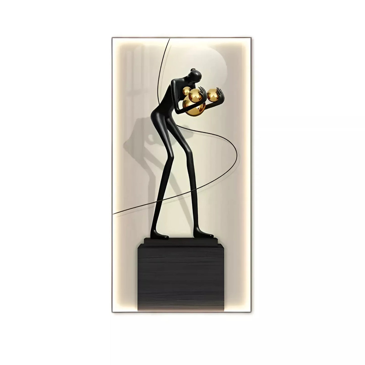 Modern Abstract LED Figure Wall Lamp – Luminous Art for Home Decor